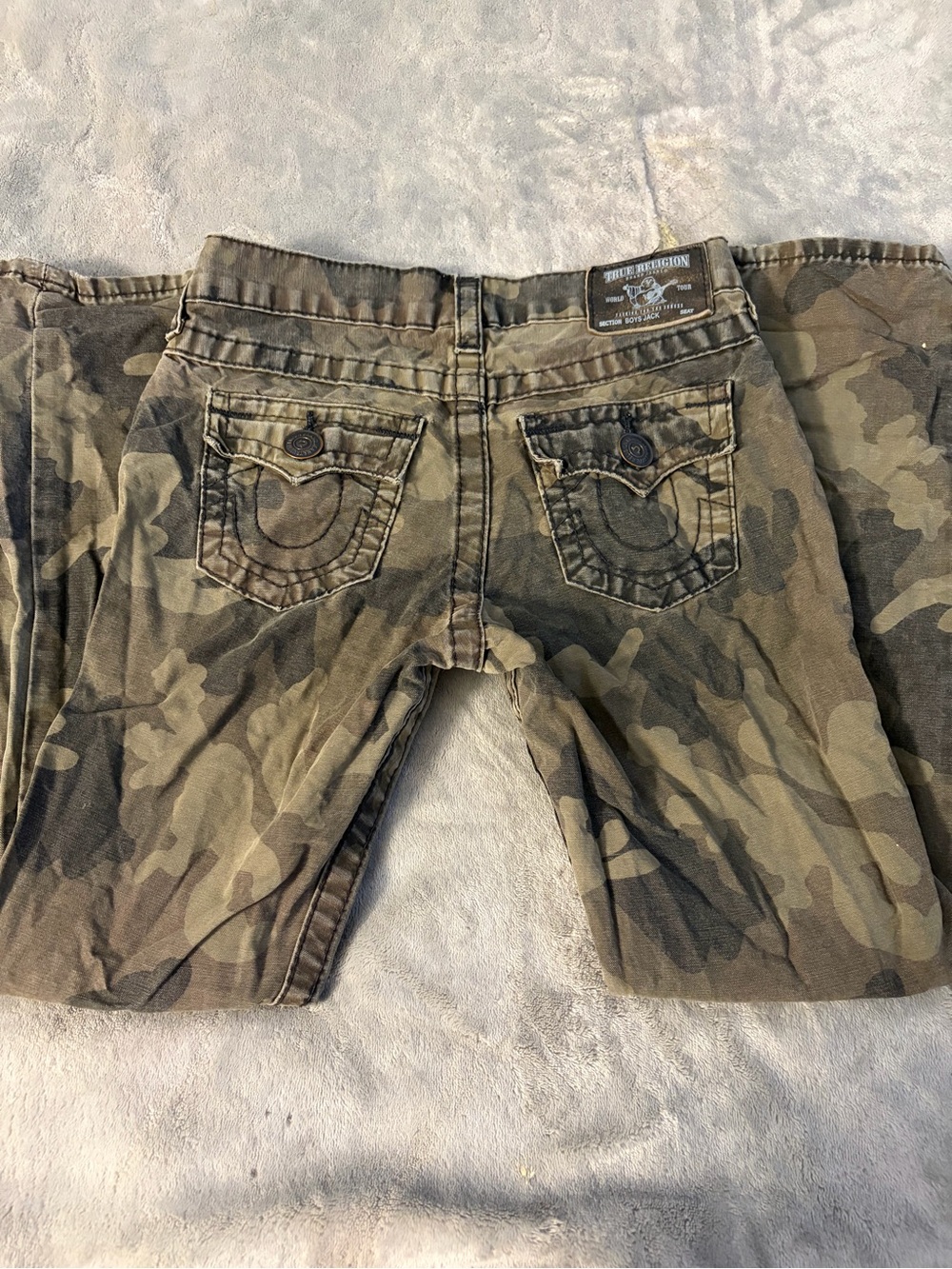 True Religion Kids Camo Jeans - Olive Green
